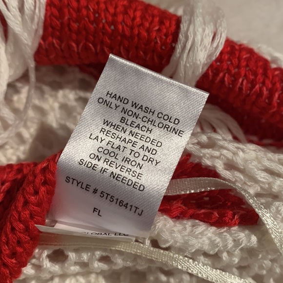 Cloud Chaser stars & stripes crocheted top with fringe size XS, NWTs - Picture 5 of 8